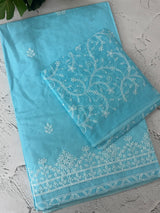 Cotton embriodery saree with blouse - MSH5566