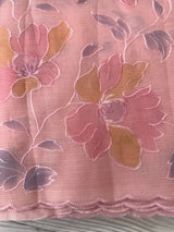 Soft Kota saree with prints and embroidery MSH154- PeachyPink