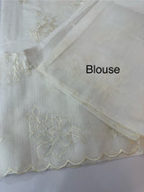 Silky kota embroidery saree  MSK890 Offwhite