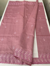 Semi tussar saree with cutwork MSHK566 OnionPink1