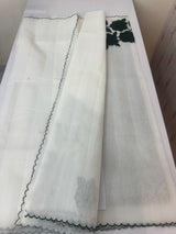 NetKota Applique work saree  MSH138- BottleGreen