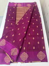Pure Banarasi Tussar Georgette Saree  - MS44376