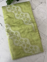 Blended Tussar silk saree with applique work- MSH225 PastelGreen