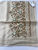 Kanta Handstitched Blended tussar silk saree MS90543
