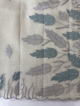 Tissue silk saree with applique work  MSH105