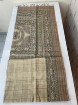 Madhubani Printed Semi tussar silk saree with Kanta work MBT6877 (2)
