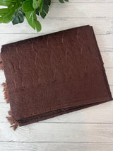 Blended tussar saree with thread work MTS9078 - DarkBrown