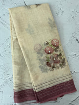 Semi linen saree with blouse MLS8765 (7)