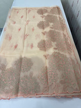 Premium Organza saree with tissue appliqué work - MMG123