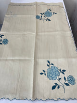 Semi tussar appliqué work saree MTS6589