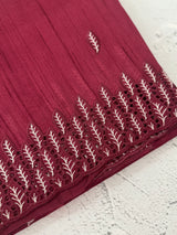 Blended tussar saree with cutwork border- MSHK691