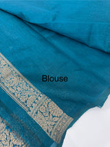 Semi banarasi saree with zari buttas - MBS6754