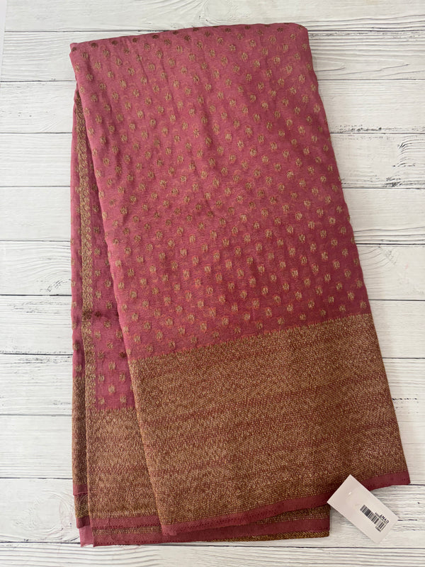 Semi banarasi Khaddi Georgette saree - MS1476 Peach