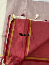 Onam special Semi chanderi silk saree with blouse- MSF567 (7)