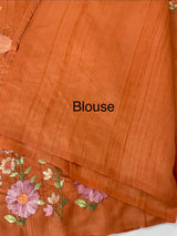 Art tussar saree with embroidery MST677