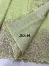 Premium Organza saree with tissue appliqué work - MMG123