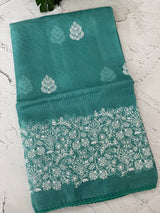 Soft kota checks saree with embroidery - MS7676