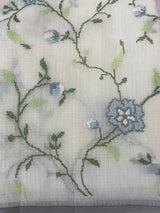 Soft Netkota saree with cross stitch embroidery MSH210