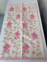 Lightweight Kota Moonga checks saree with applique work MSH288