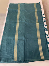 Crepe chiffon saree MSH216 Teal