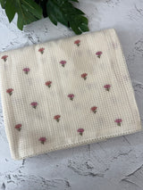 Moonga checks saree with embroidery MSH244 Offwhite