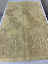Organza saree with tissue applique work MS5081 - Ivory