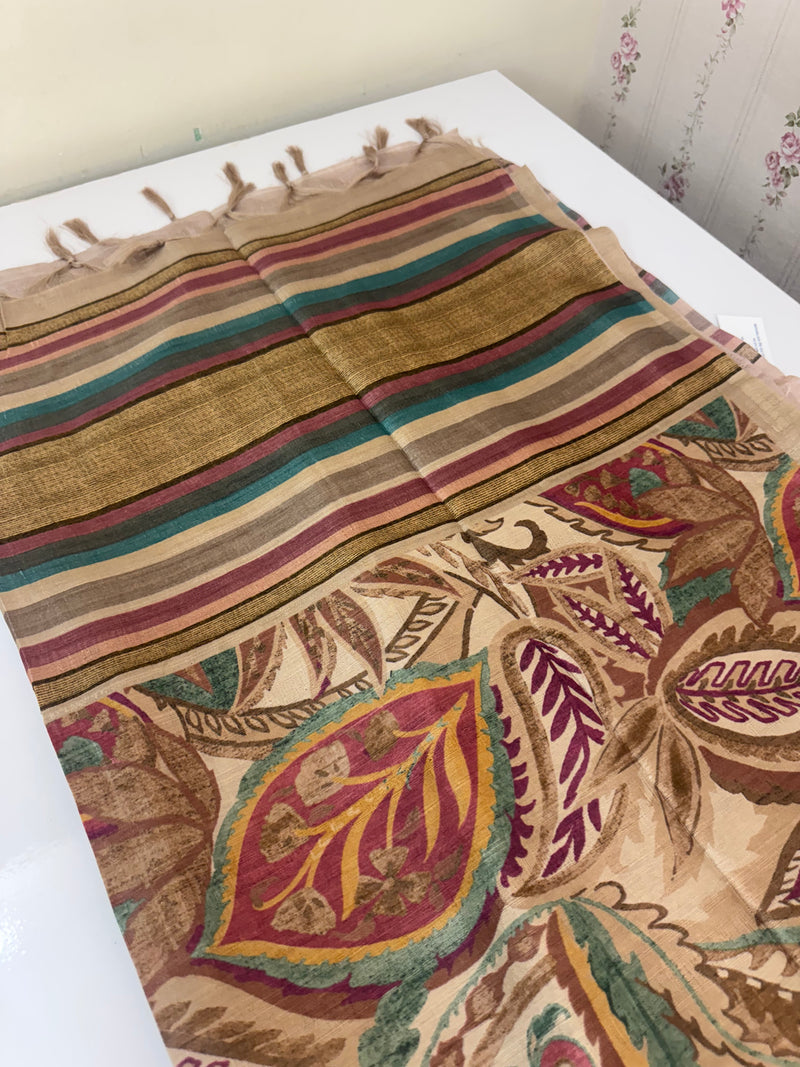 Printed soft crepe silk sarees MS5432