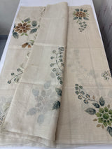 Silky kota kanta embroidery saree MSK4389 - Beige