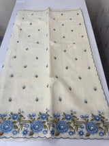 Mul chanderi embriodery saree with scalloped borders MSH176