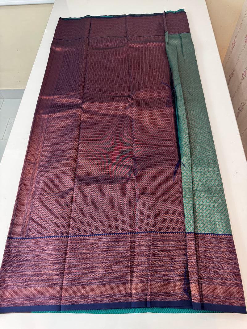 Brocade semi silk saree MS67443