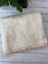 Tissue Organza saree with embroidery - MSH5509 Offwhite