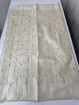 Blended tussar saree with embriodery - MS8665 Cream
