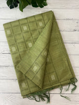 Semi tussar saree MS872- Green