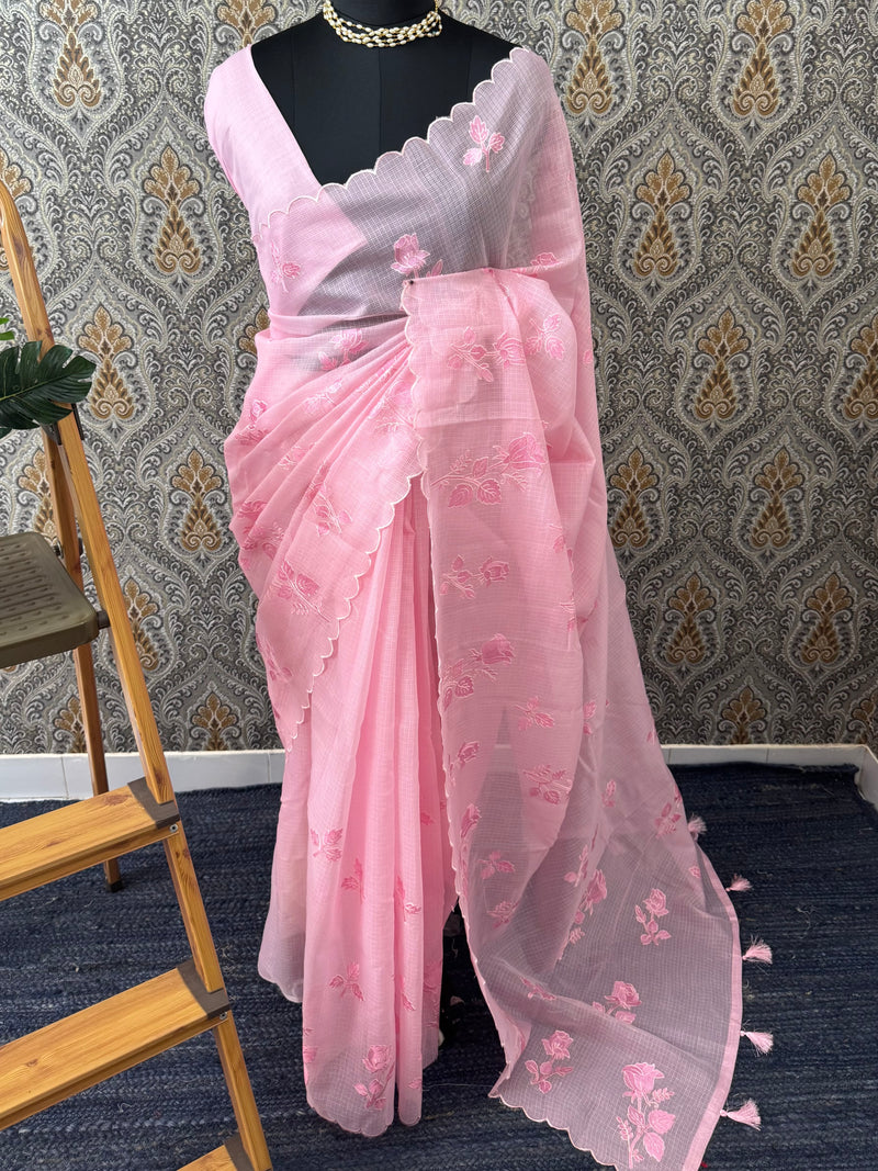 Silky kota embroidery saree 
MSK890 Mauve