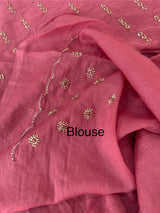 Partywear Georgette saree with cutdana work MSG7888