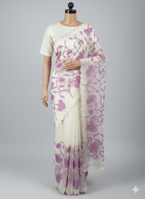 Moonga checks saree with Applique work  MSK765