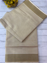 Kerala Gold tissue saree - DarkBlue Lines