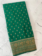 Semi banarasi Khaddi Georgette saree - MS1499 Green