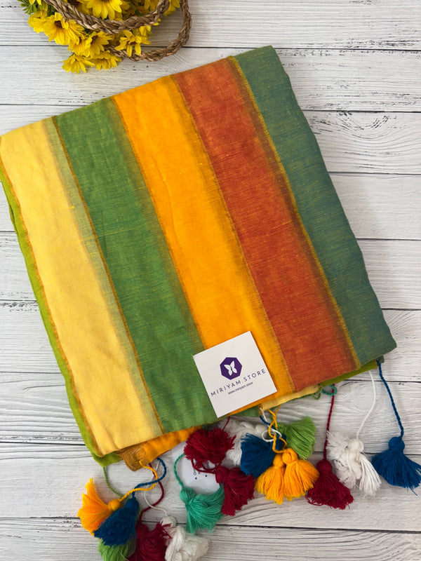 Rainbow Soft mulcotton saree MS4436