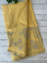 NetKota saree with tissue applique work MS15145 - PastelYellow