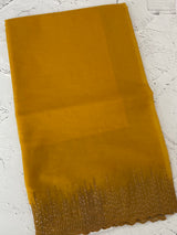 Semi Organza saree with embroidery borders - MSH296