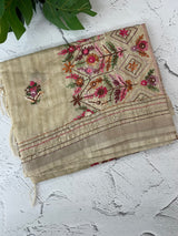 Handworked Blended tussar silk saree MS90543 (14)