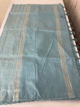 Fancy Chanderi silk saree with blouse MFC218