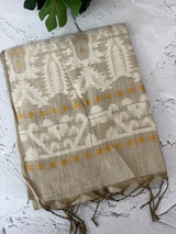 Jamdani silk Cotton Saree with blouse MS12552