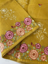 Silky kota embroidery saree MSK4333