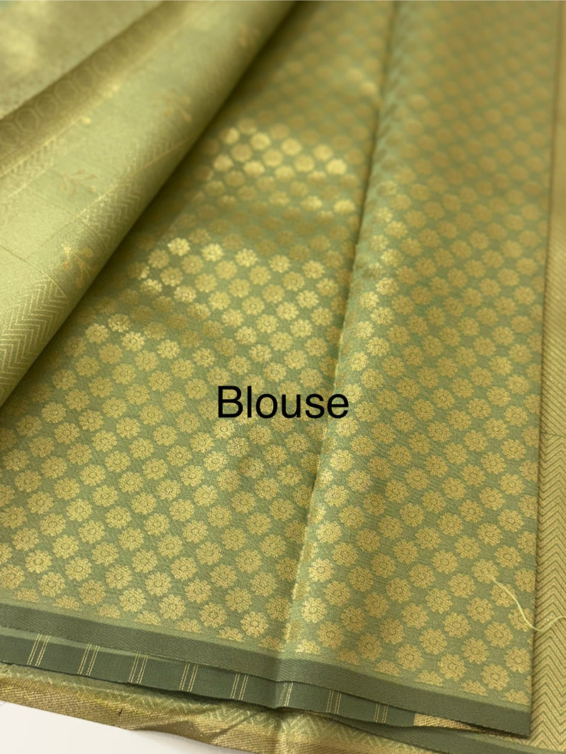 Pastel brocade semi silk sarees MS67443