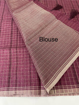 Semi silk saree in check pattern MSR699