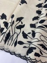 Tissue cotton applique work saree MS6743(2) Black