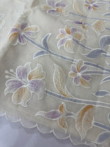 Soft mul chanderi saree with prints and embroidery MSH190 - Ivory