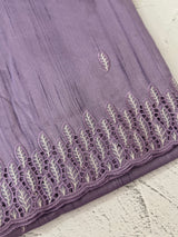 Blended tussar saree with cutwork border- MSHK691